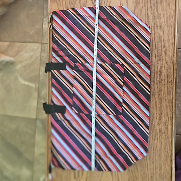 Dabney Lee Packable Travel Tote - Large capacity - black striped nylon - Picture 12 of 14